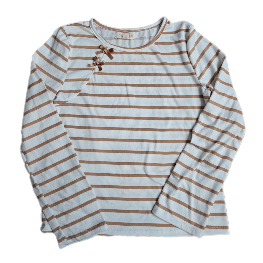 NWOT btween Long Sleeve Shirt - Brown and Cream Stripes